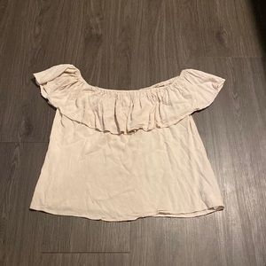Foverver 21 Beige Off The Shoulder Top